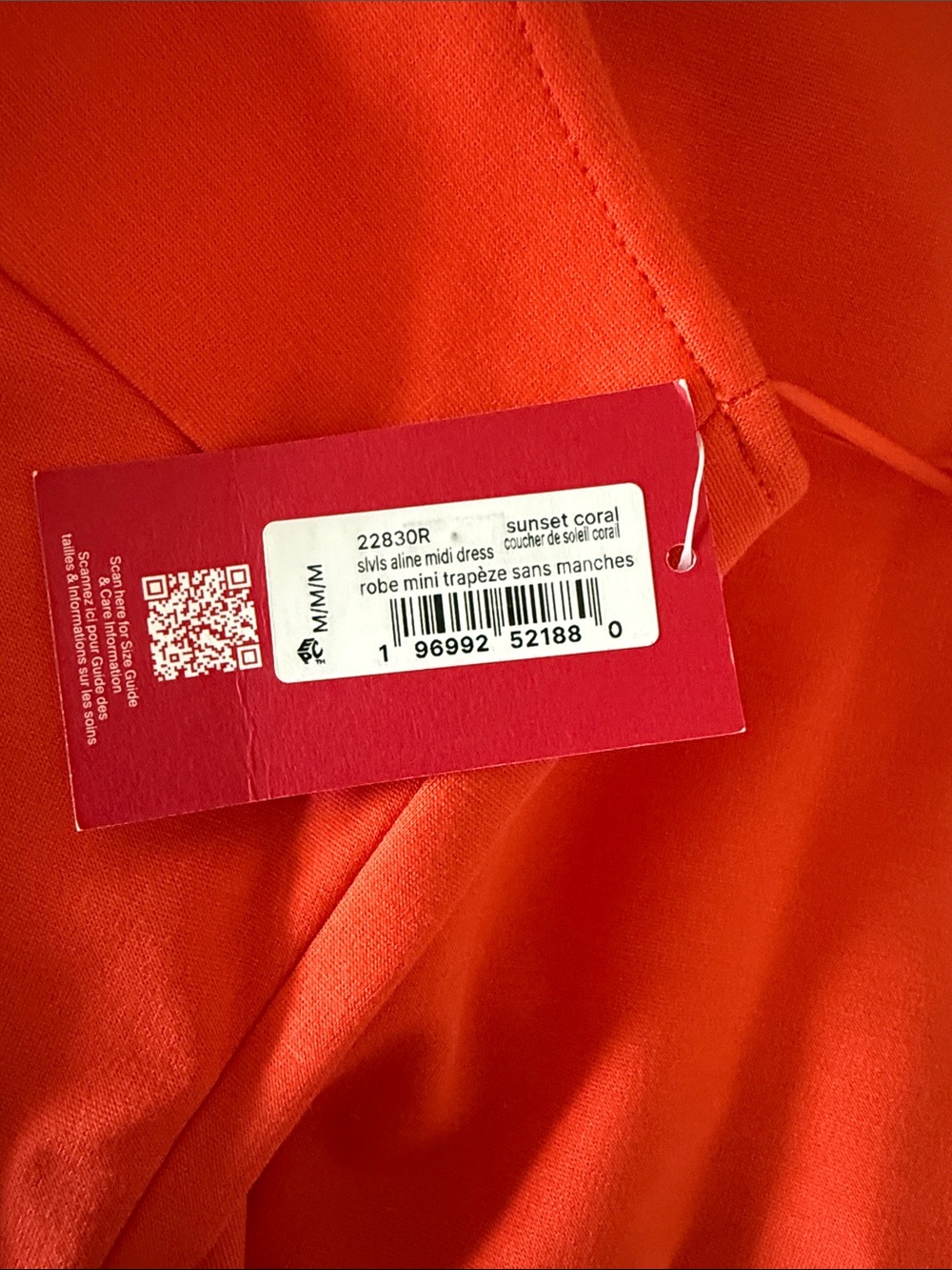 SPANX Ponte Sleeveless A-Line Midi Dress in Sunset Coral, style 22830R. - Picture 2 of 2